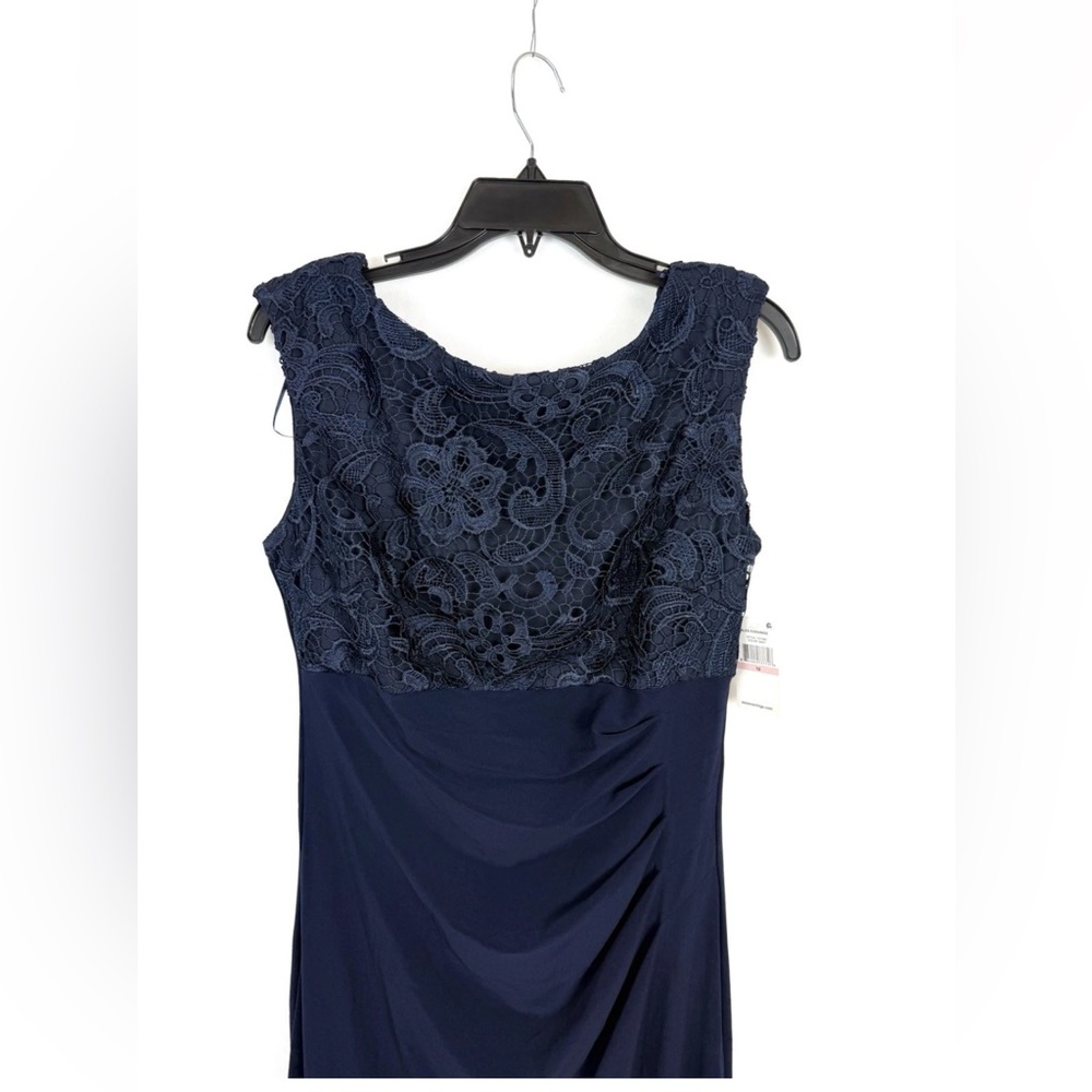 Alex Evening Women’s Blue Short Sleeve Gown Size 10 - Picture 2 of 4